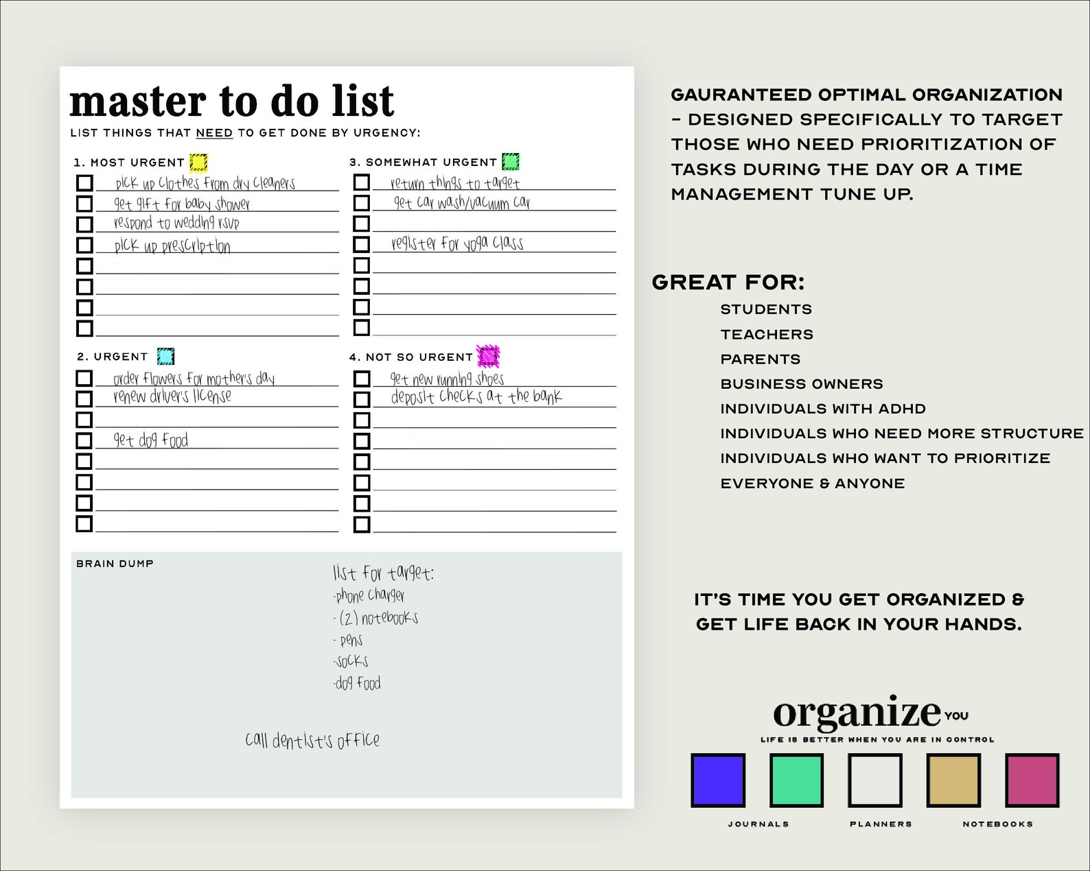 Printable/digital to Do List Master to Do List Template to Etsy