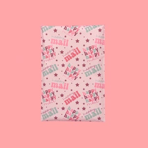 Poly Mailer 6x9 - 3.15 mil Thick - Happy Mailers - Boho Packaging - Boutique Poly Mailer - Self Sealing Shipping Bags - 25ct - 250 ct