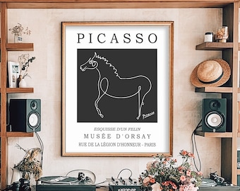 Picasso Horse Sketch Print: Vintage Museum Poster (Printable Download)