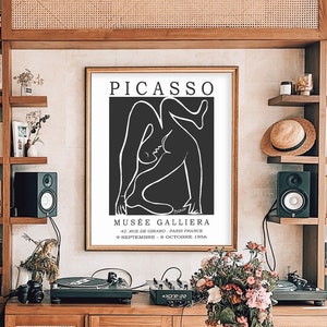 Pablo Picasso „Akrobata” – wydruk: czarny plakat abstrakcyjny (pobranie cyfrowe)