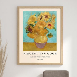Van Gogh Sunflowers Print: Famous Still Life Painting (Digital Download)