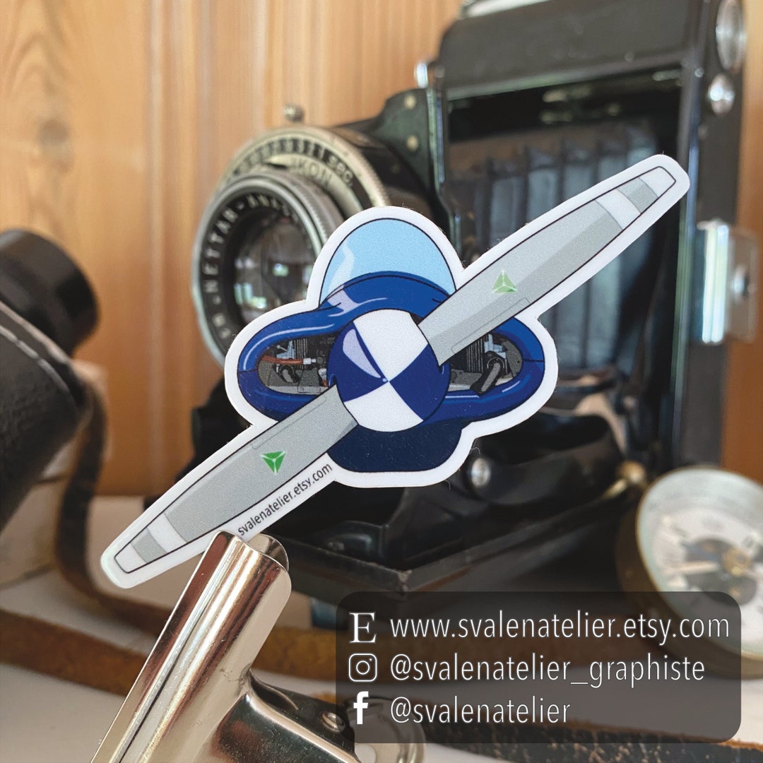 Plane Glider René Fournier RF5 Sticker Original Old Plane Sticker Pilot