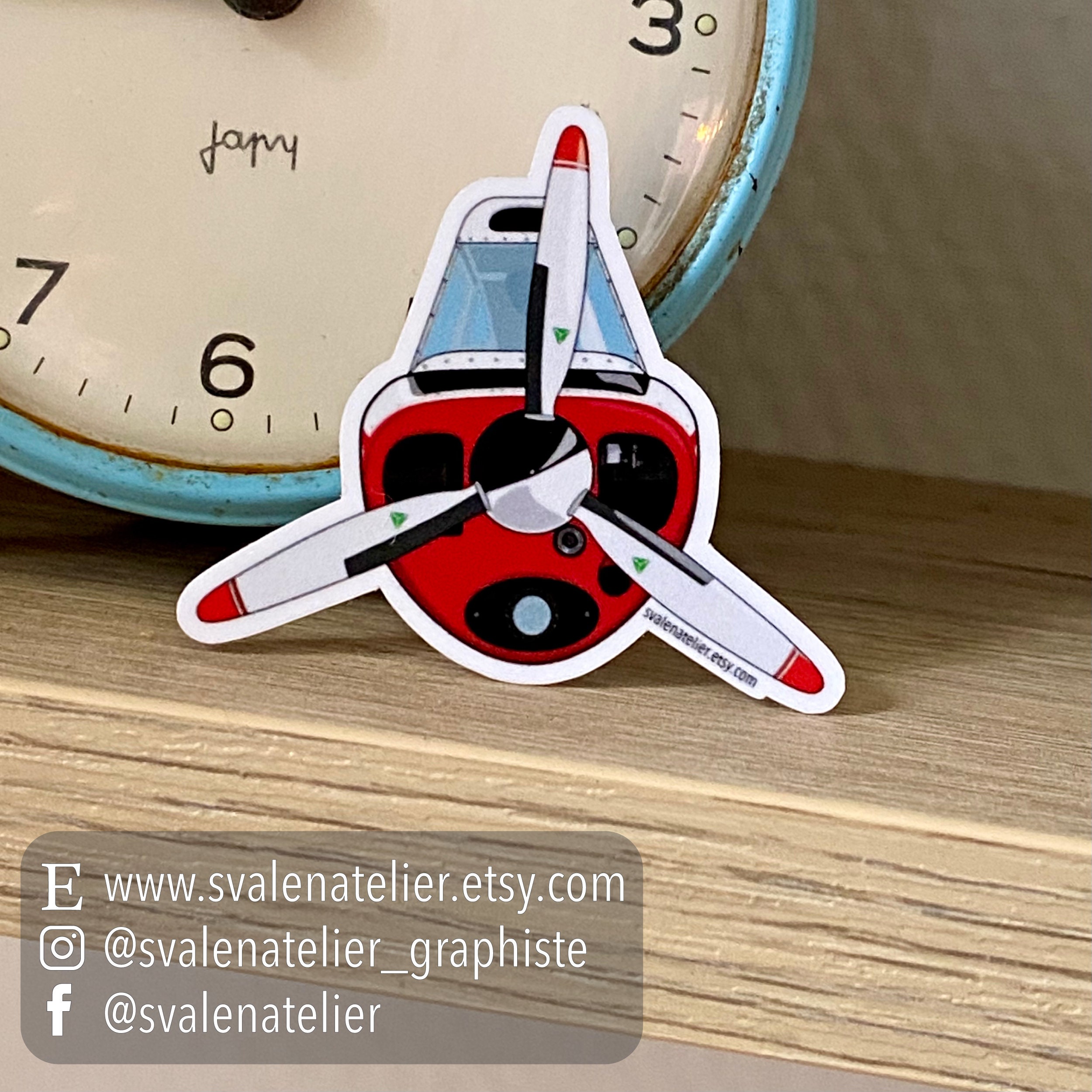 Airplane Piper Pawnee Red Sticker Sticker Original Aviation - Etsy