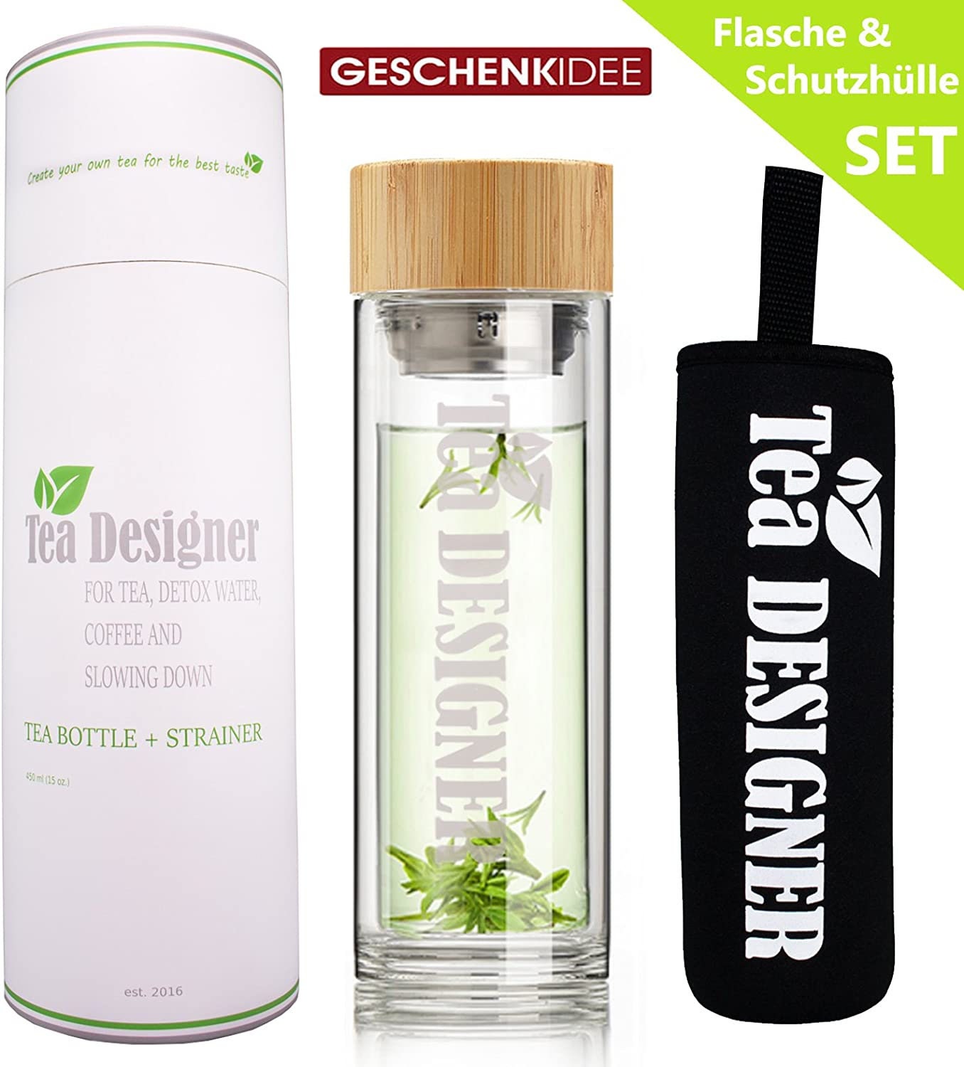 TEA to Goteapot BPA Freetea Bottle Glass Drinking Bottle Etsy