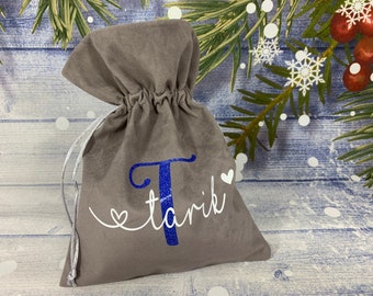 Jutebeutel mit Druck für Weihnachten Schmuck Säckchen Geschenk Weihnachtsbeutel