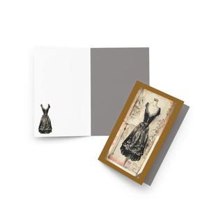 Raffinierte ästhetische viktorianische Little Black Dress Blanko-Karten-Kollektion
