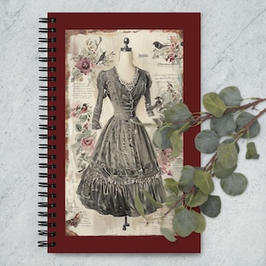Retro Little Black Dress (LBD) Spiral Notebook – Vintage Fashion Journal