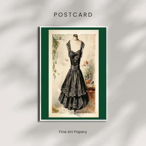 Cartão postal de beleza atemporal - Little Black Dress