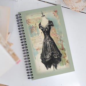 Glamorous Vintage Little Black Dress (LBD) Diary Spiral Notebook