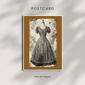 Cartão postal de ícone da moda atemporal - Vestido preto curto