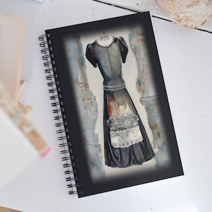 Chic Retro (LBD) Little Black Dress Sketchbook Spiral Notebook