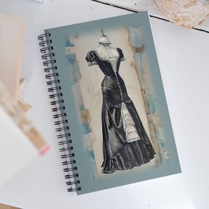 Classic Noir (LBD) Little Black Dress Spiral Notebook