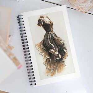 Timeless Elegance Little Black Dress (LBD) Spiral Notebook