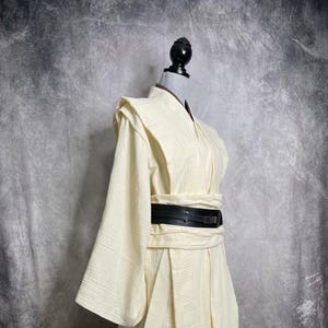 Beige Hochwertige Jedi Tunika Set aus 100% Baumwollgaze