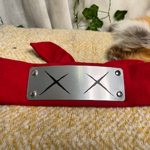Square plate 4 pins Custom Ninja Headband