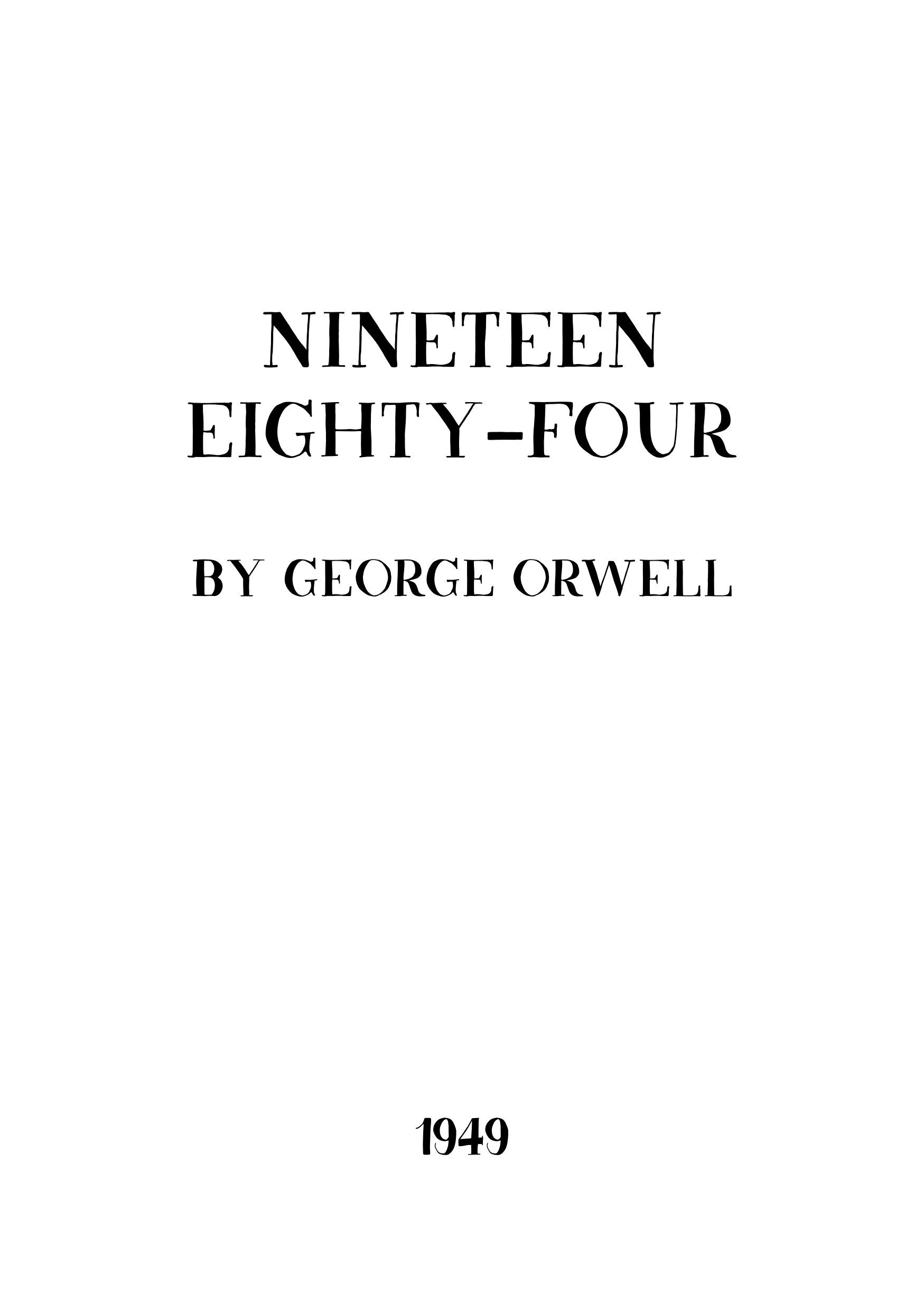 george orwell 1984pdf george orwell 1984pdf