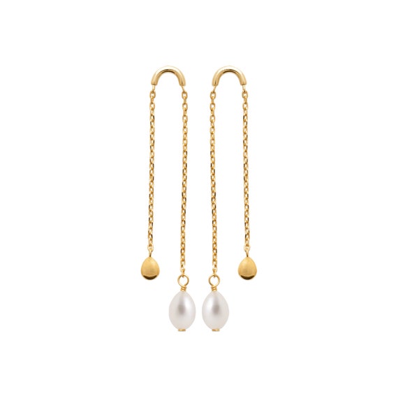 Boucles D'Oreilles Perles Culture Plaqué Or 18 Carats - Tata Gisèle - Neuf Avec étiquettes