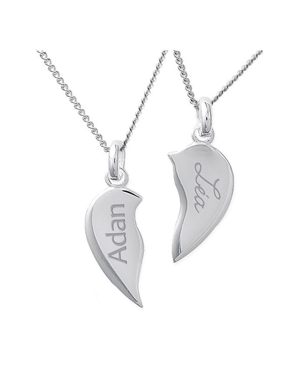 Ciondolo Cuore Divisibile In Due Parti – Argento 925 Rodiato – 13x12 Mm – Simbolo Di Amicizia E Amore - 3