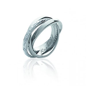 TRIPLE Alliance Ring 3 Rings in Silver and Zirconium - Engraving Included