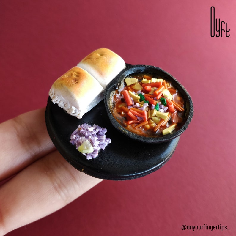 Miniature Misal Pav Fridge Maharashtrian Cuisine Food