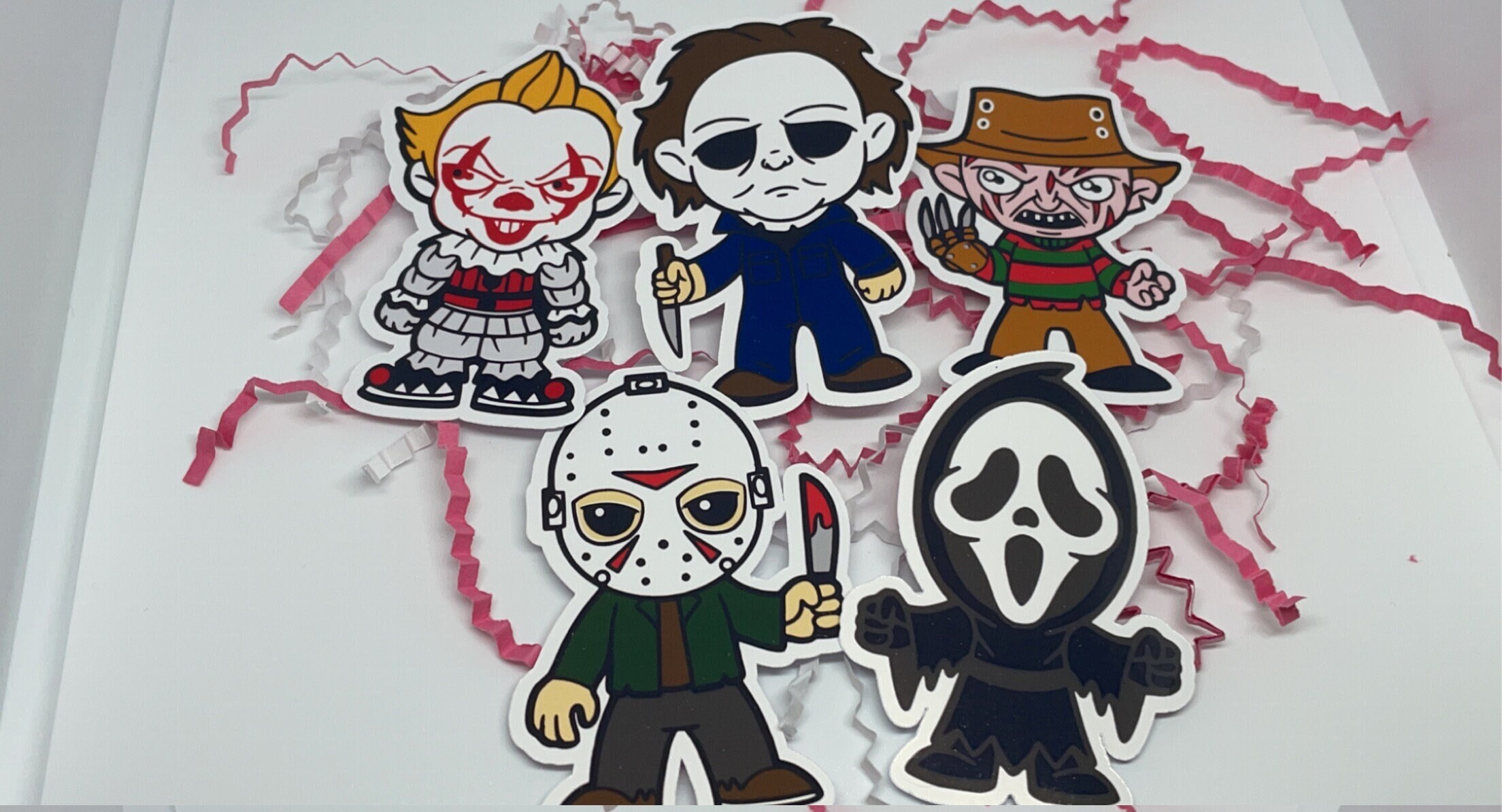 Horror Killer Decals Spooky Character Stickers Halloween Etsy