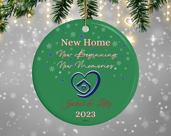 Adorno navideño personalizado para casa nueva 2023, recuerdo familiar
