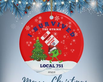 Adorno navideño de cerámica IAM Historic Strike 2024, recuerdo coleccionable