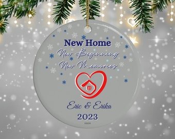 Adorno navideño personalizado para casa nueva 2023, recuerdo familiar