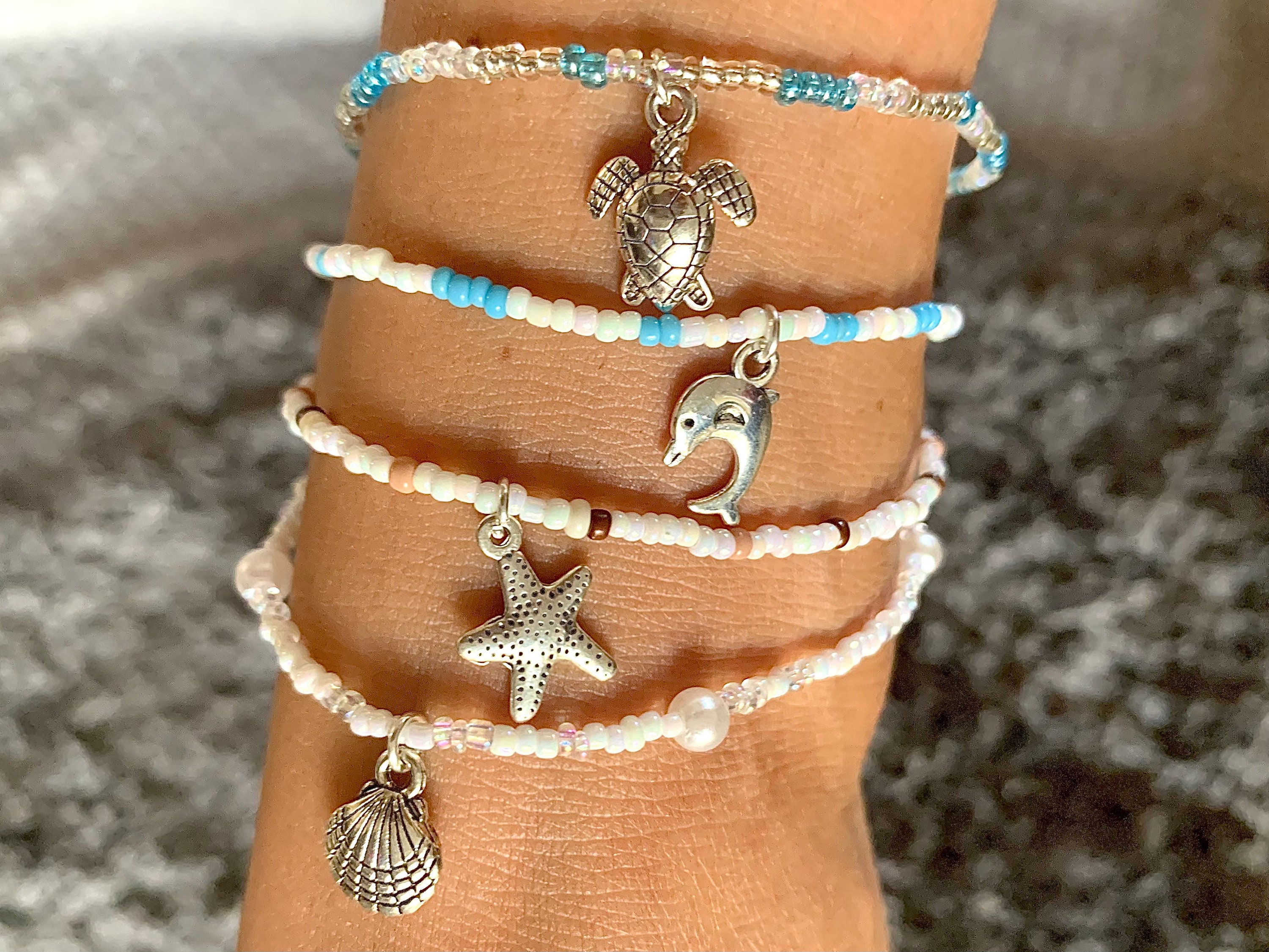 Beach themed sale anklets