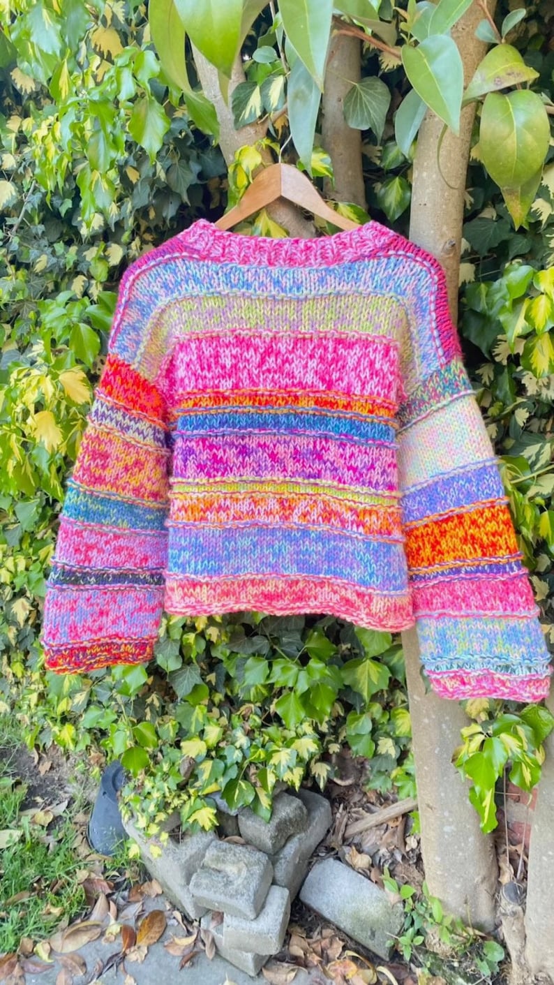 Easy KNITTING PATTERN Rebecca's Beginner Sweater Simple Knit Sweater PDF Download image 3