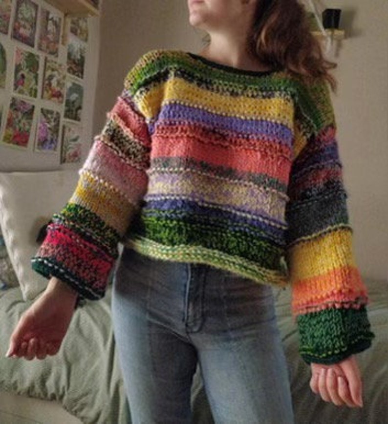 Easy KNITTING PATTERN Rebecca's Beginner Sweater Simple Knit Sweater PDF Download image 6