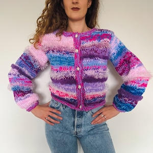 Easy Knit Cardigan Pattern - Karma Kardigan -Hand Knitted Cardigan Pattern PDF Download