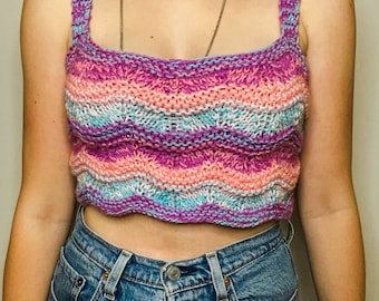 Vest Top Knitting Pattern - Easy Beginner Friendly -  The Ursula Top