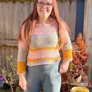 Easy KNITTING PATTERN Rebecca's Beginner Sweater Simple Knit Sweater PDF Download image 5