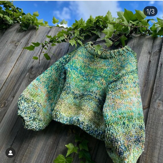 トップス TENDER PERSON Monster Painting Knit Beginner Knitting Pattern - Monster Sweater - Scrap Yarn