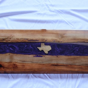 Handcrafted Pecan and Epoxy Resin River Serving Tray /Charcuterie Board.  Fathers Day Gift, Wedding gift