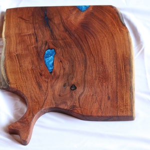 Handcrafted Mesquite and Epoxy Cutting Board /Charcuterie Board - Fathers Day Gift, Wedding gif