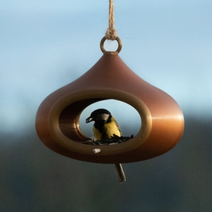 Mangeoire Suspendue En Métal Pour Oiseaux Extérieur - Cabane Résistante Aux Intempéries, 14,5x18,5x23 Cm, Noir