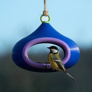 decorative bird feeder (blue)