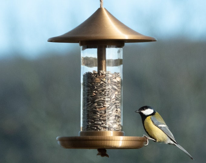 mangeoire à oiseaux déco (or)