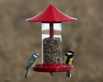 mangeoire à oiseaux déco (rouge)