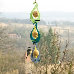 3 supporti sfere di grasso deco per uccelli
