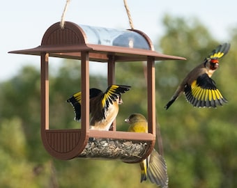 mangeoire à oiseaux design "panoramique" (bronze)