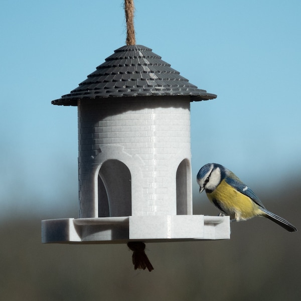 mangeoire à oiseaux design "Caselle" (blanc)