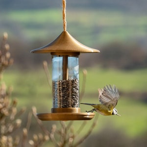 decorative bird feeder gold image 6