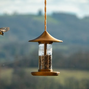 decorative bird feeder gold image 5