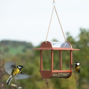 mangeoire à oiseaux design panoramique cuivre image 3