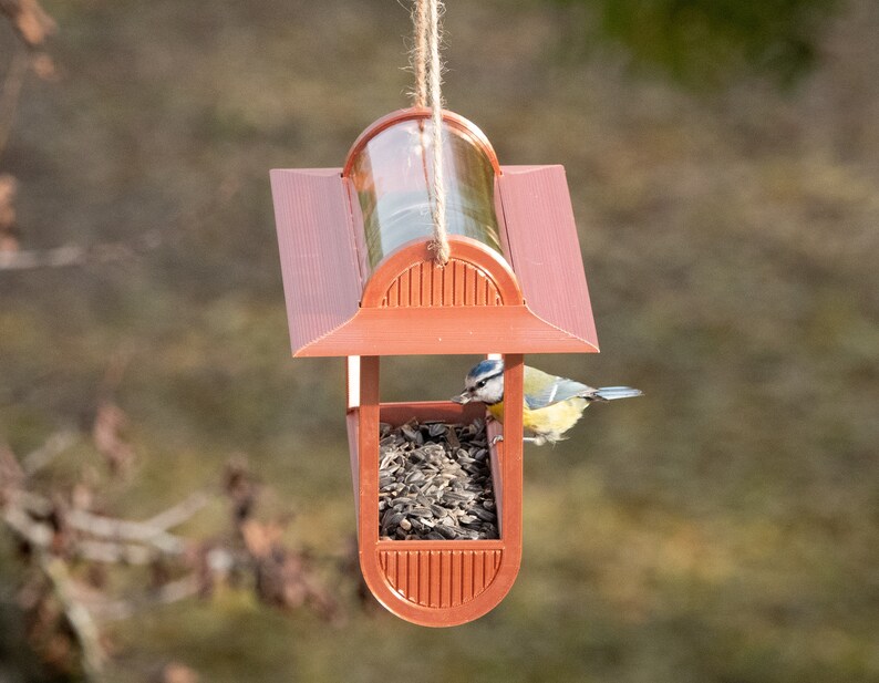 mangeoire à oiseaux design panoramique cuivre image 4