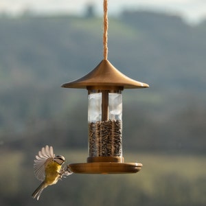 decorative bird feeder gold image 3