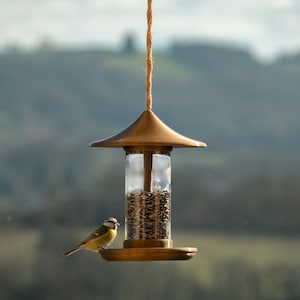 decorative bird feeder gold image 4